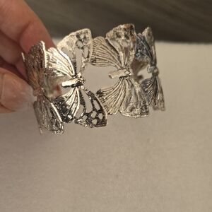 Intricate Silver Butterfly Bracelet